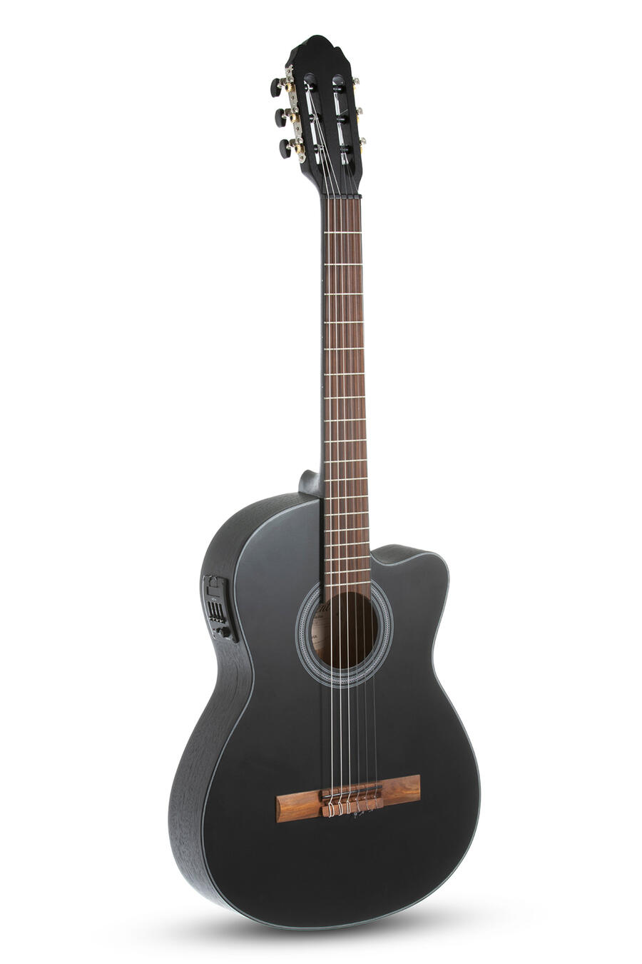 GEWA 4/4 Student elettro-acustico laminato piatto nero