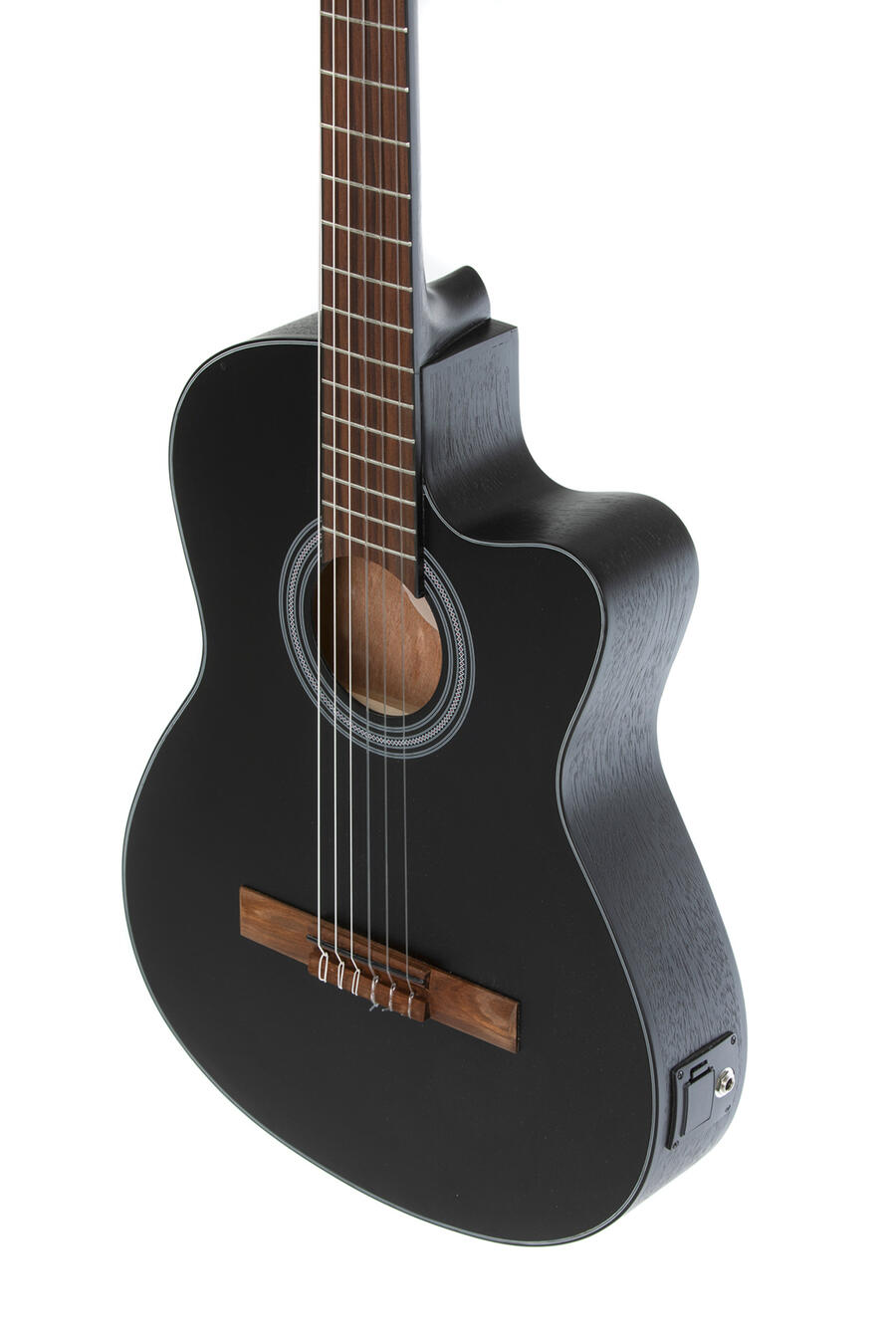 GEWA 4/4 Student elettro-acustico laminato piatto nero