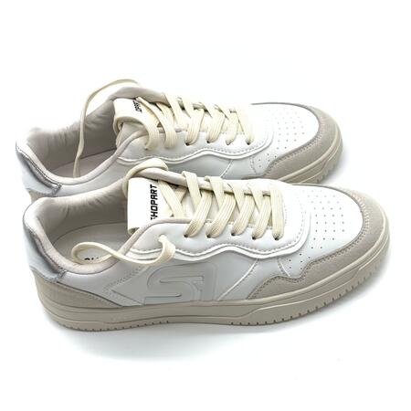 Shopart sneaker janise white silver crema