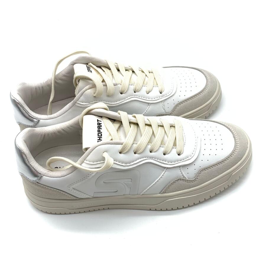 Shopart sneaker janise white silver crema
