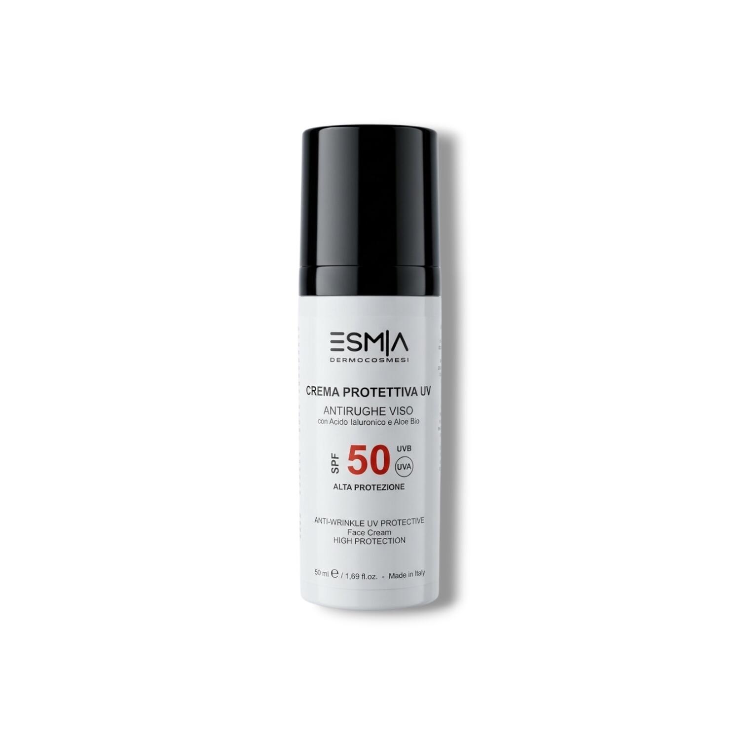 CREMA PROTETTIVA UV antirughe viso alta protezione SPF 50