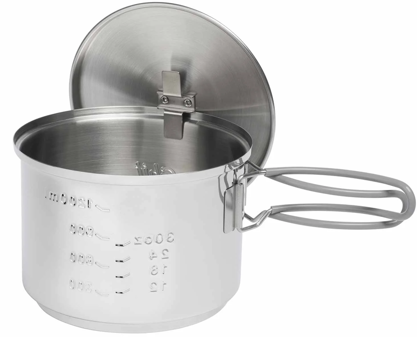 ESBIT Cookset con Fornello ad Alcol 1500 ml Stainless Steel