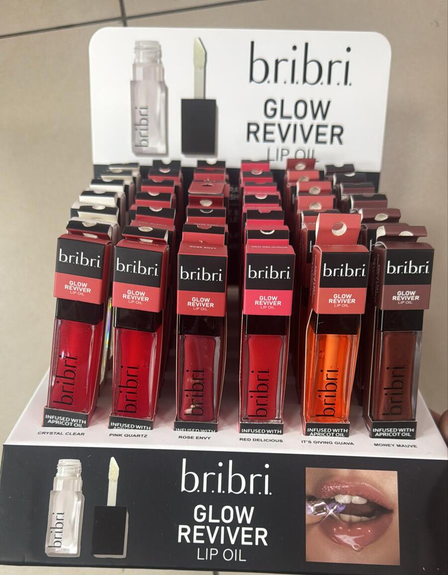 Bri Bri Glow Reviver Lip Oil Infused Apricot Oil 6 Shades
 -Conf.da 36 pezzi