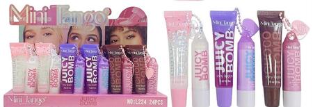 Mini Tango Juicy Bomb Lip Gloss + Burrocacao  -Conf.da 24 pezzi