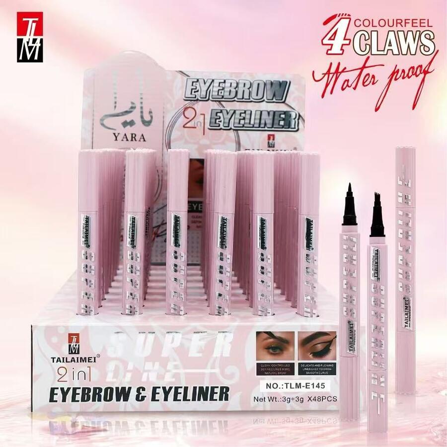 TAILAIMEI Eyebrow & Eyeliner 2in1 4 Claws 3g+3g
 -Conf.da 48 pezzi