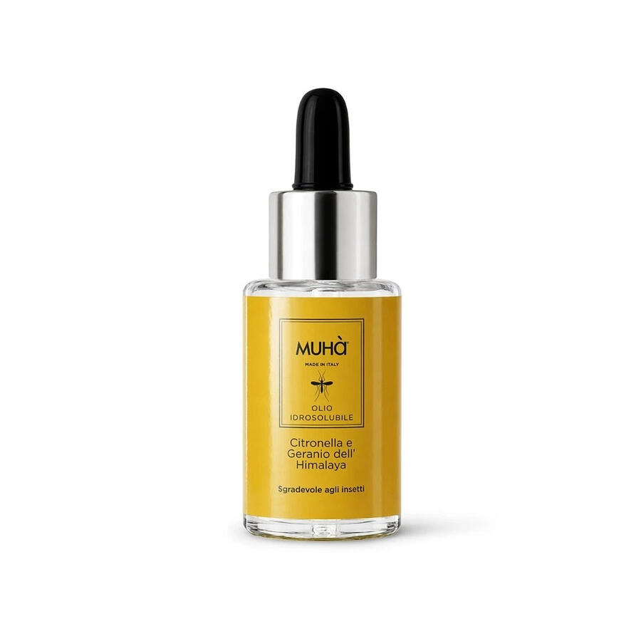 Muhà – Olio Idrosolubile Citronella e Geranio dell'Himalaya 15 ml | Anti-Zanzare per Diffusore a Ultrasuoni