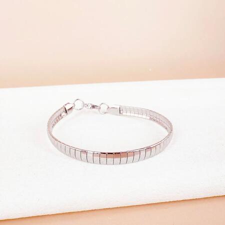 Bracciale a maglia serpente in acciaio inossidabile SILVER