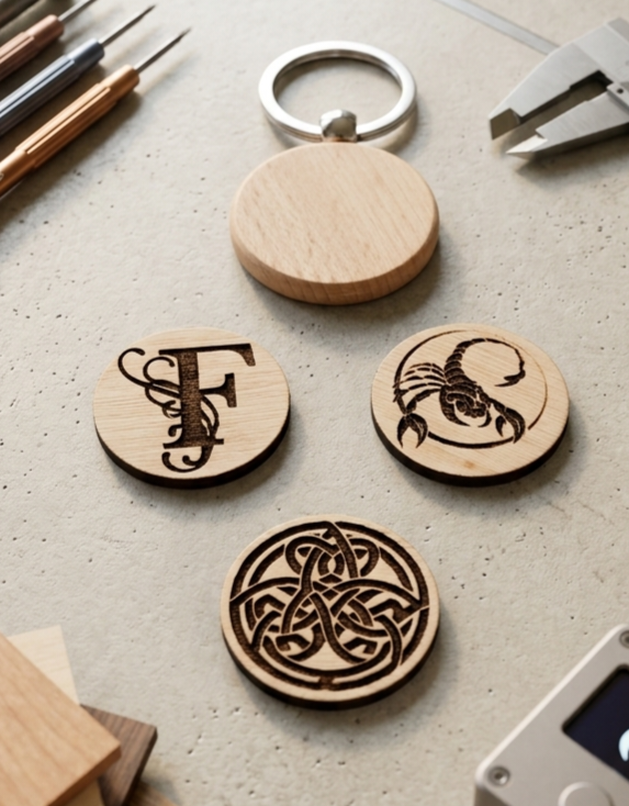 Portachiavi in legno personalizzabile