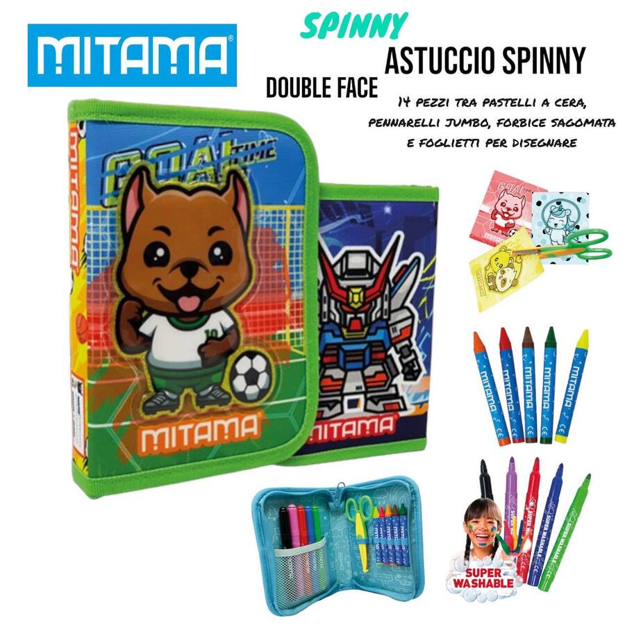 Astuccio Spinny Double Face Goal Robot 14 Pezzi
