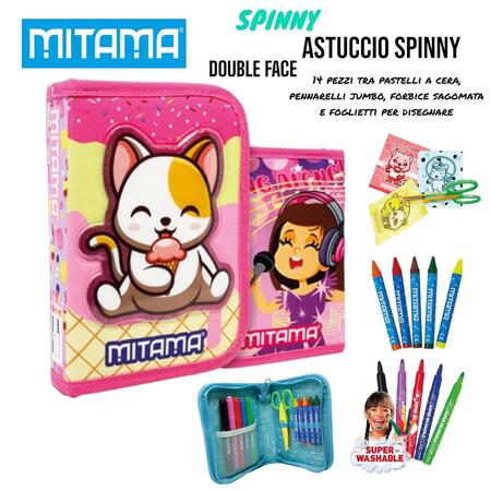 Astuccio Spinny Double Face Cat Music 14 Pezzi