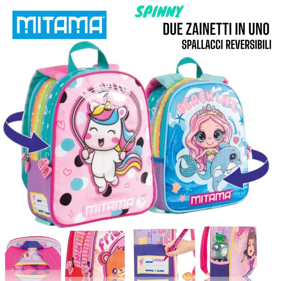 Zainetto Reversibile Mitama Unicorno / Beach Life