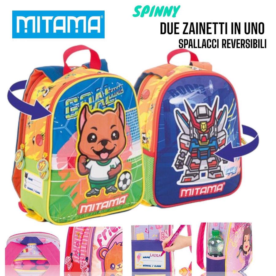 Zainetto Reversibile Mitama Goal Time / Robot