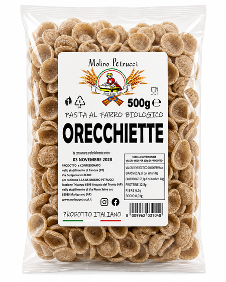 Pasta al farro Integrale bio - Orecchiette