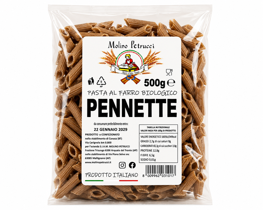 Pasta al farro integrale bio - Pennette