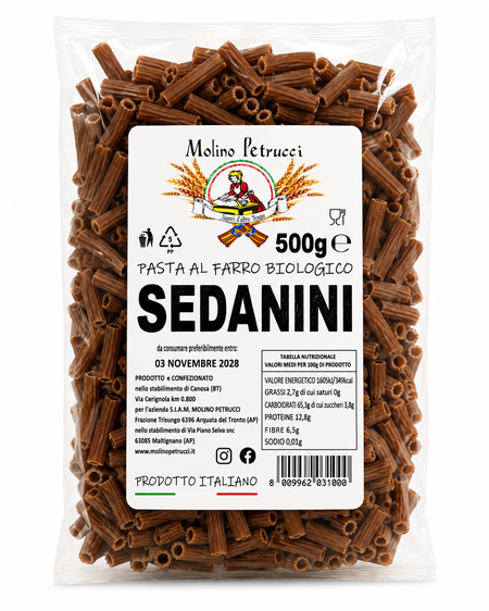 Pasta al farro integrale bio - Sedanini