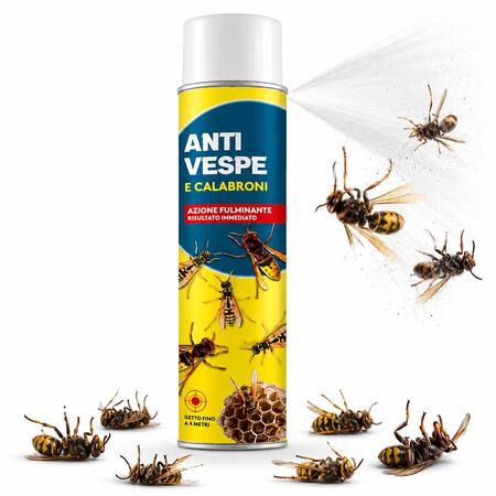 Insetticida Adama Spray Anti Vespe Api e Calabroni Nido Alveare 750ml