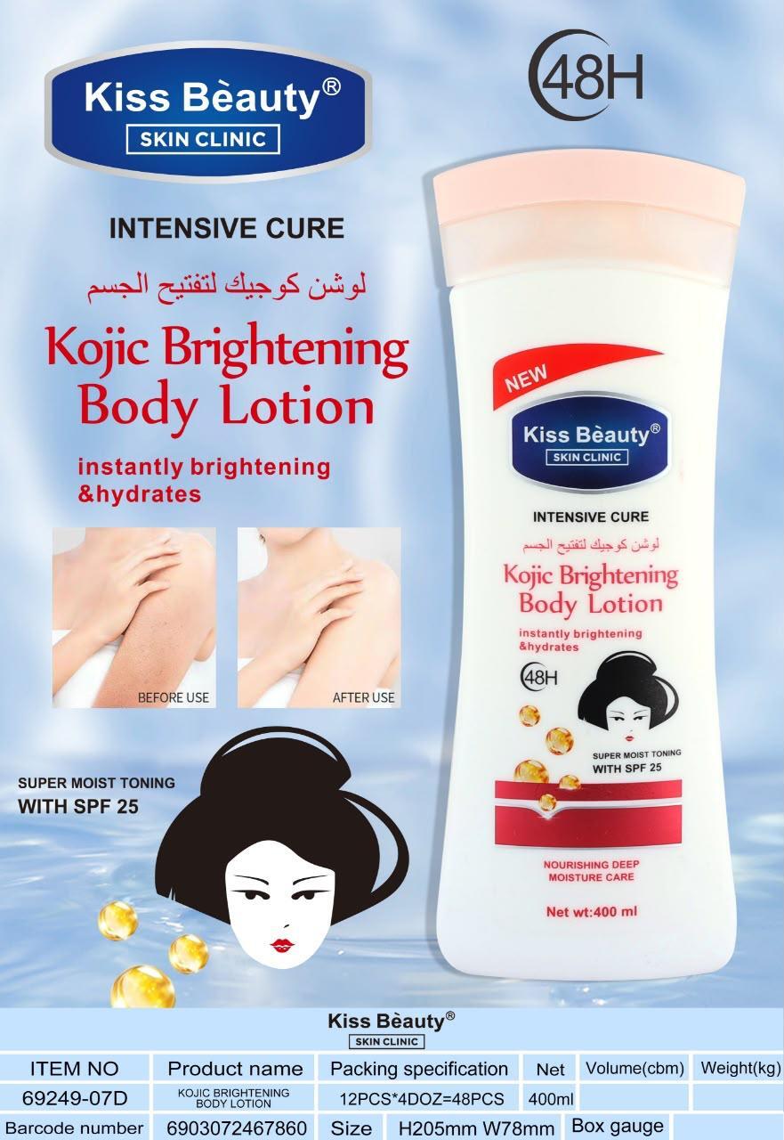 Kiss Beauty Kojic Brightening Body Lotion 400 ml confezione da 12 pezzi