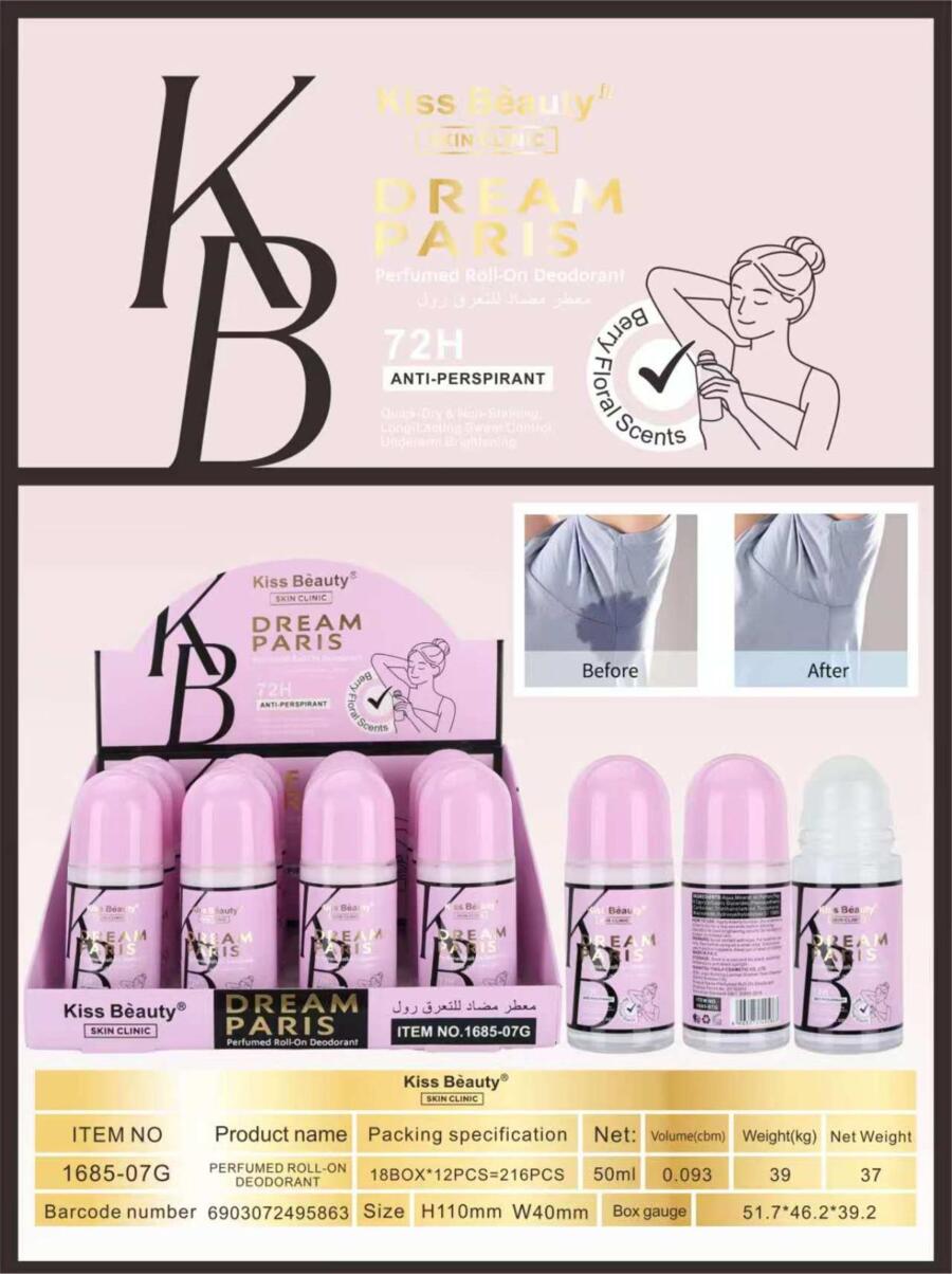 Kiss Beauty Dream Paris Roll-On 50 ml confezione da 12 pezzi