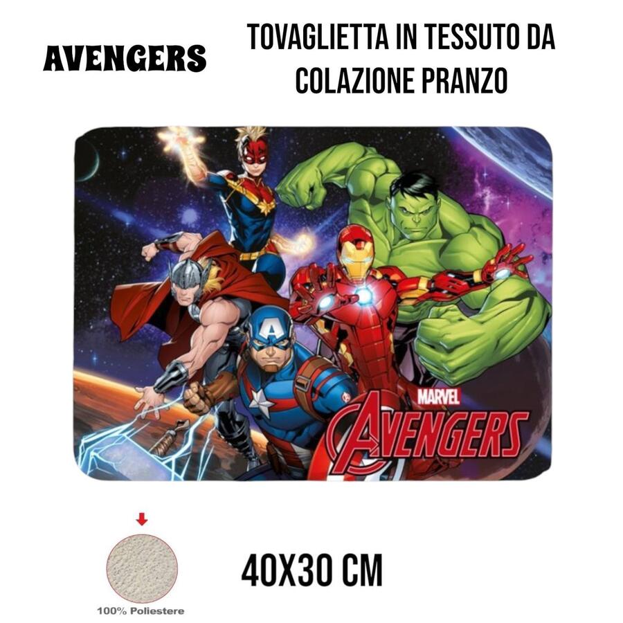 Tovaglietta Colazione Avengers 40x30 cm