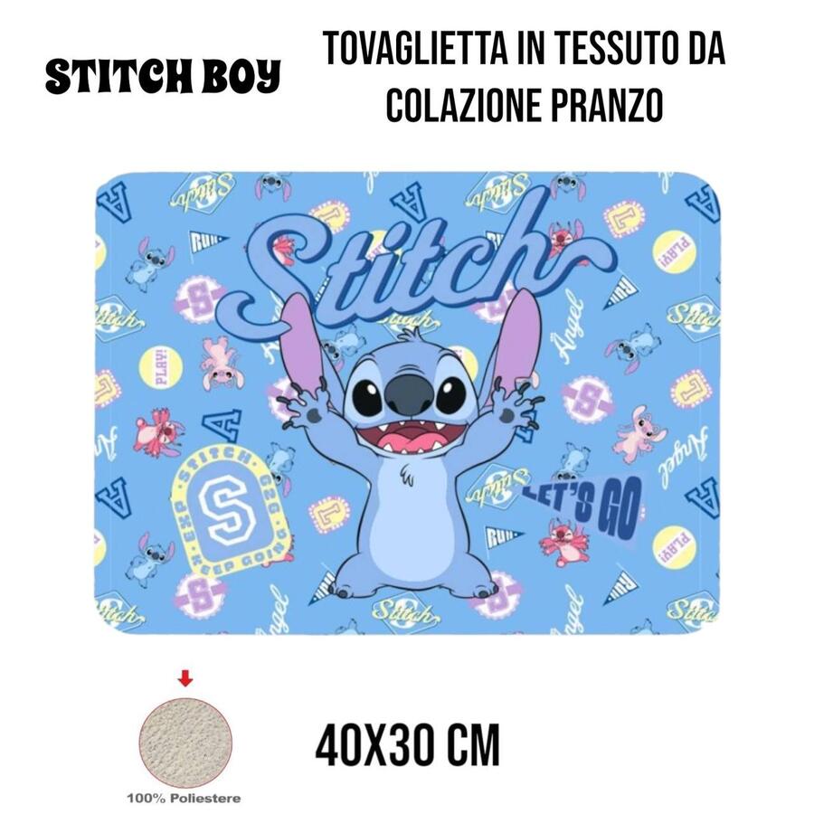 Tovaglietta Colazione Stitch Boy 40x30 cm