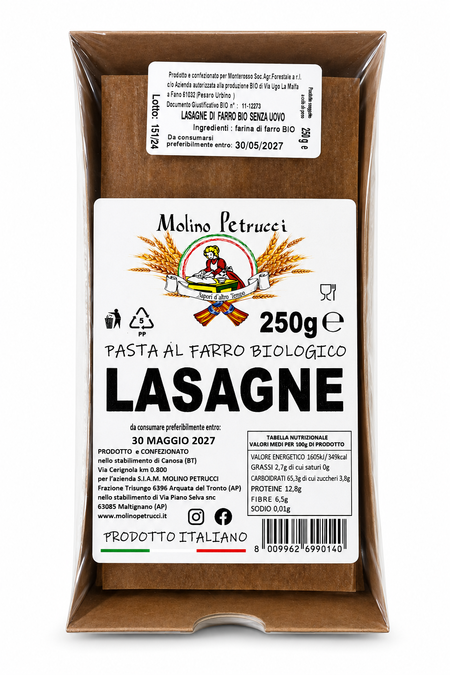 Pasta al farro integrale bio - Lasagne gr.250