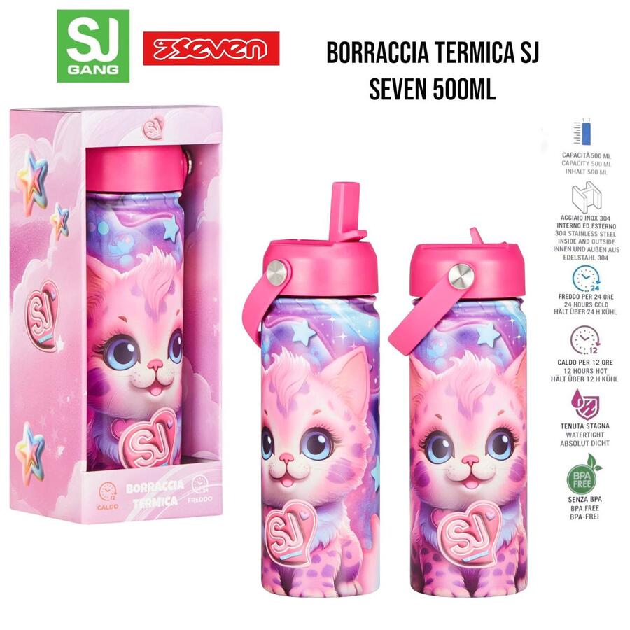 Borraccia Termica SJ Seven Gattino 500 ml