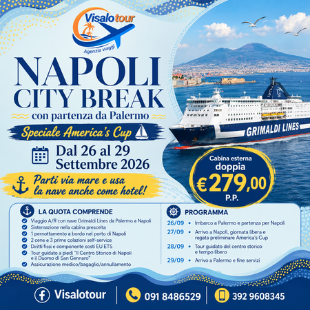 NAPOLI CITY BREAK – Speciale America’s Cup 