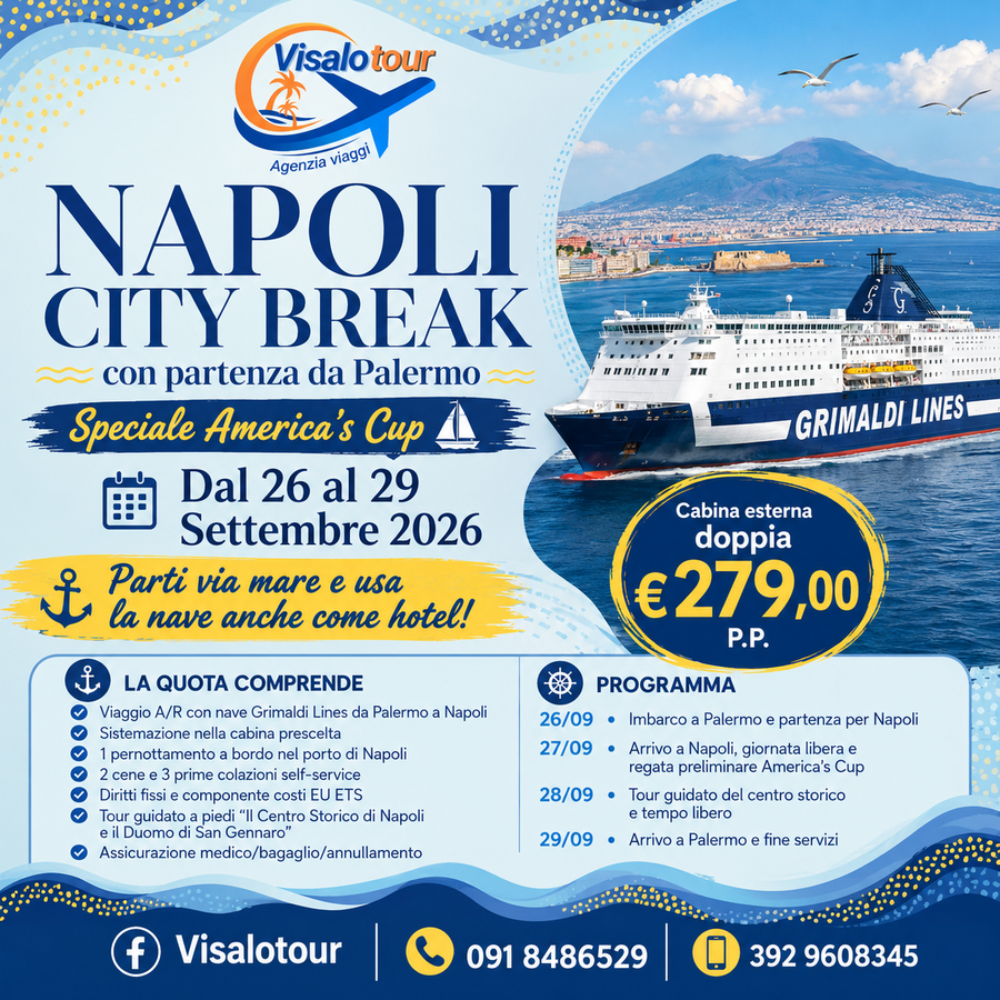 NAPOLI CITY BREAK – Speciale America’s Cup 