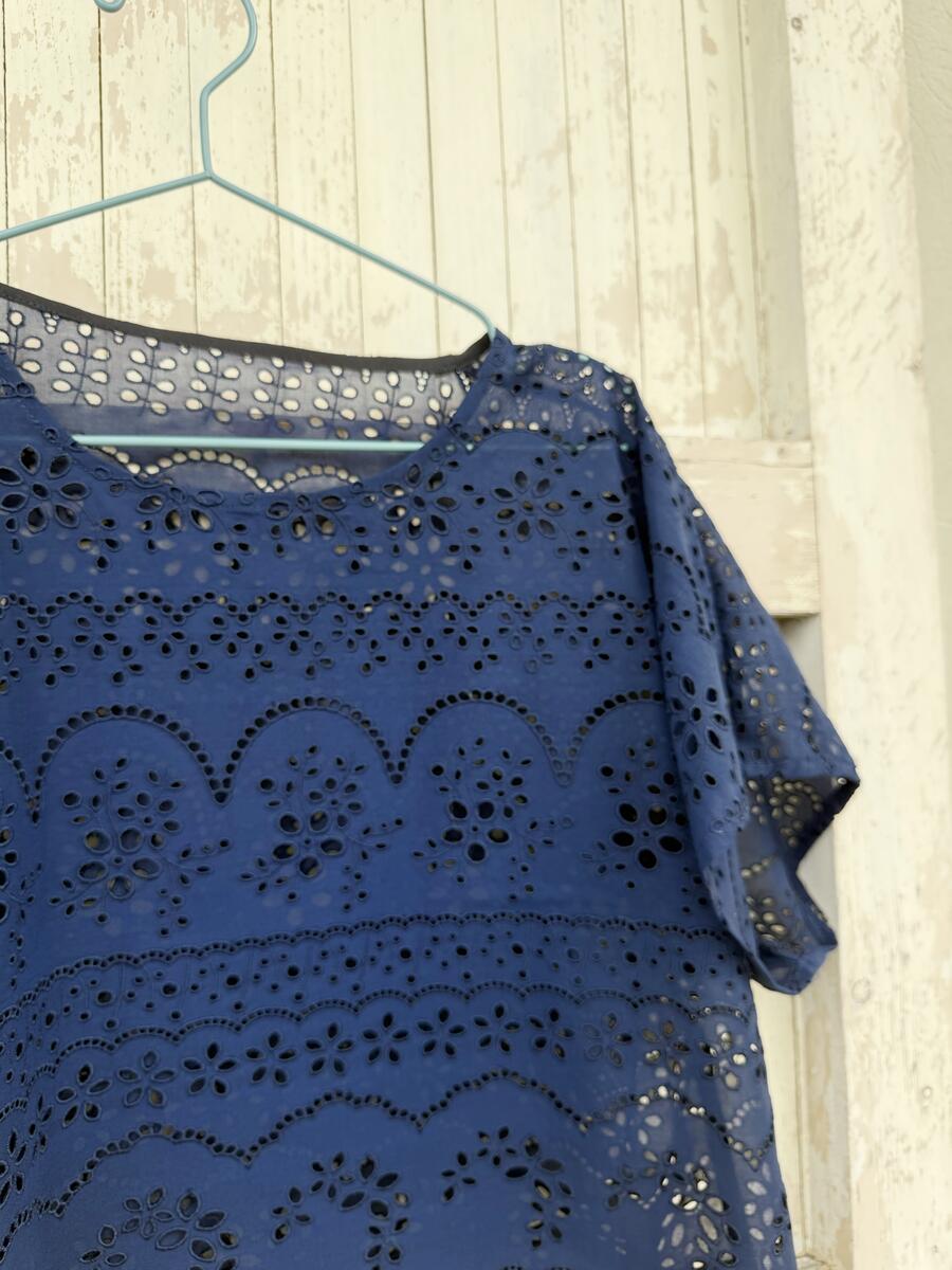 Camicia sangallo blu 