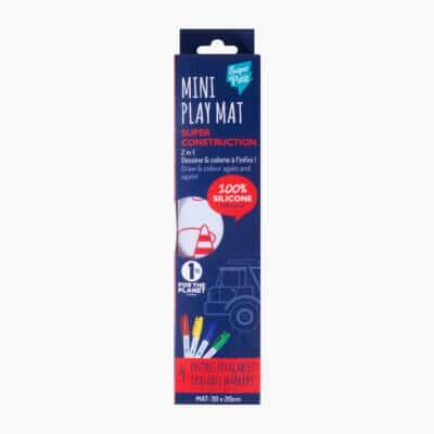 Mini tappetino da colorare reversibile – Super Cantiere + 4 pennarelli