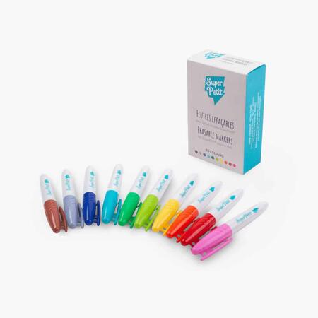 Pennarelli cancellabili SuperPetit – Set da 10 colori per tappetini in silicone