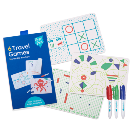 Mini set reversibili SuperPetit – 6 giochi in 1 + 3 pennarelli cancellabili
