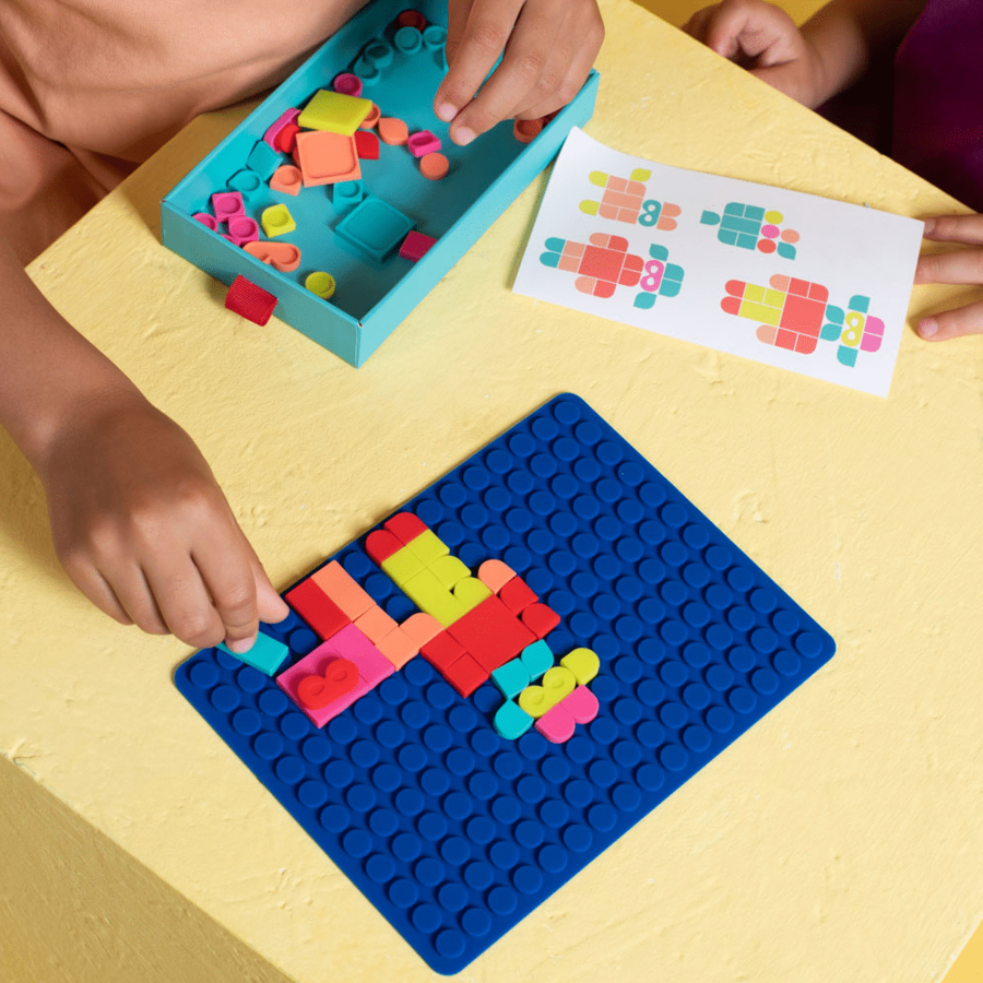Scatola mosaico Silipop – Tavola in silicone + 65 pezzi + cartolina