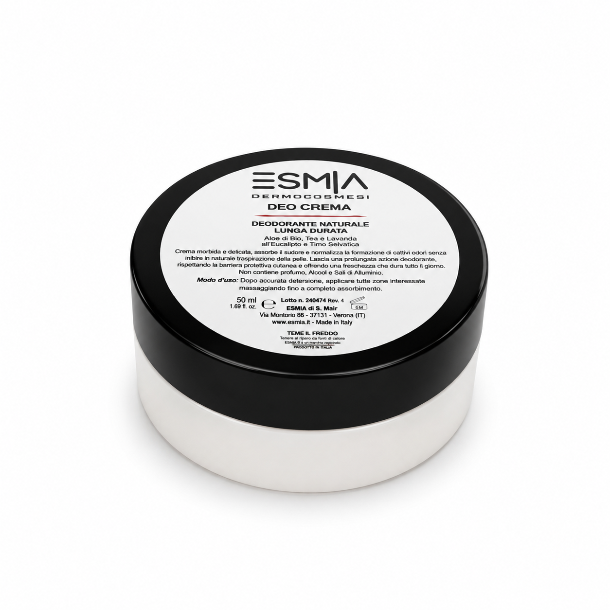 DEO CREMA deodorante ascelle/piedi naturale a lunga durata