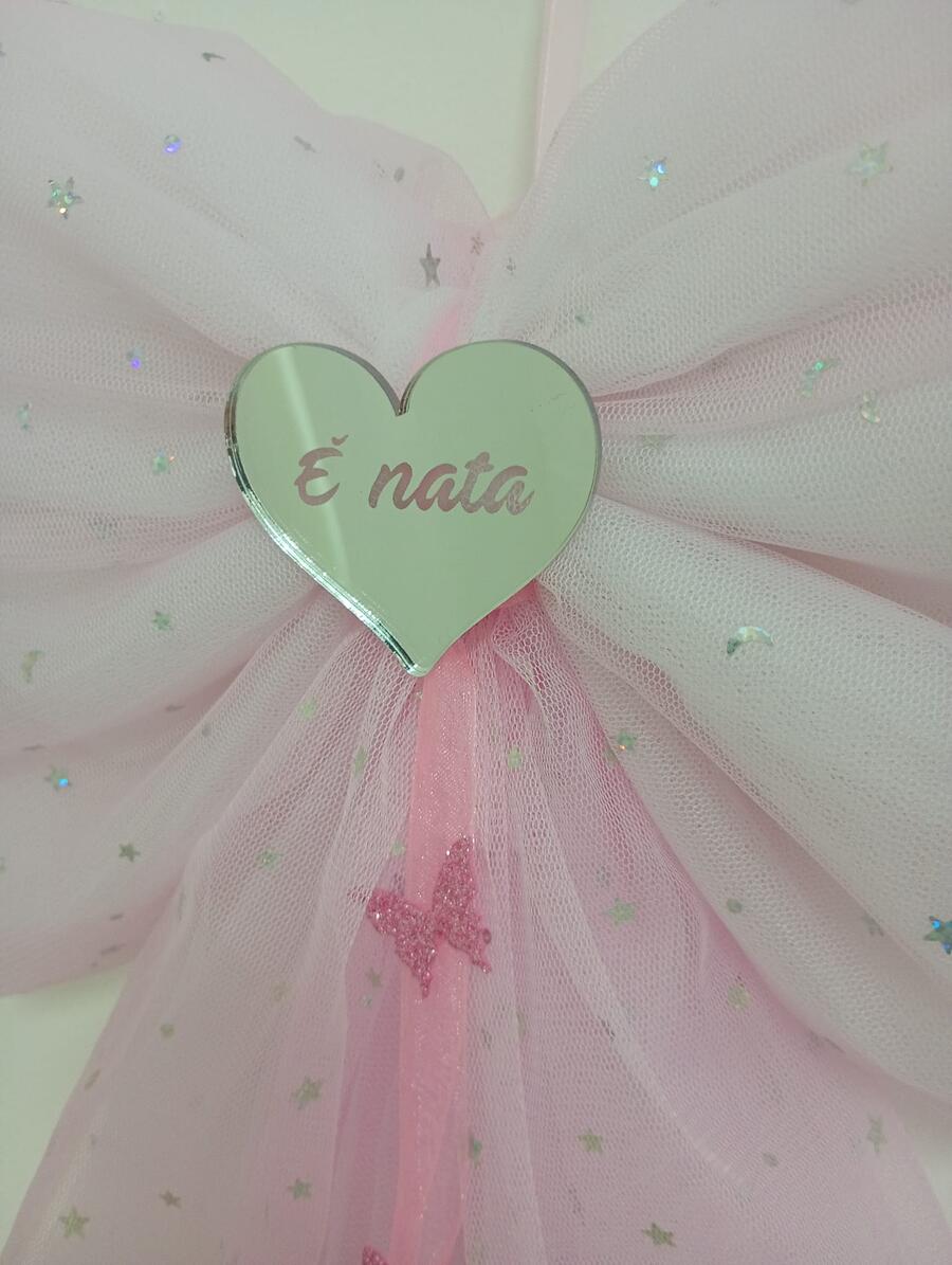 Fiocco Nascita Personalizzato in Tulle e Plexiglass 
