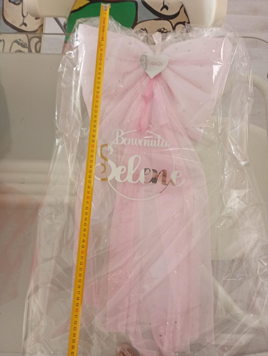 Fiocco Nascita Personalizzato in Tulle e Plexiglass 