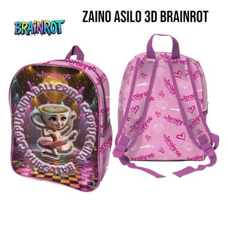 Zaino Asilo 3D Brainrot Cappuccino Assassino