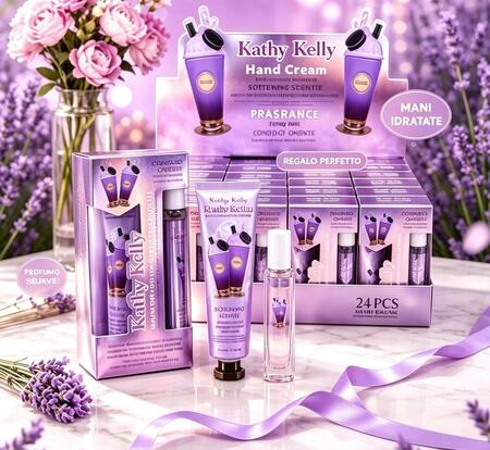 Kathy Kelly Kit Mani e Profumo Lavanda Confezione da 24 kit