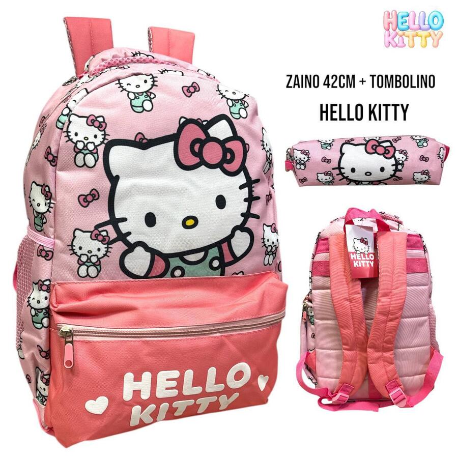 Zaino 42 cm con Tombolino Hello Kitty