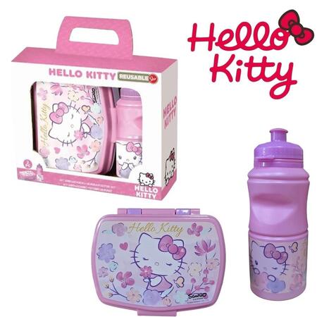 Set Portapranzo e Borraccia Hello Kitty