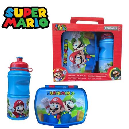 Set Portapranzo e Borraccia Super Mario