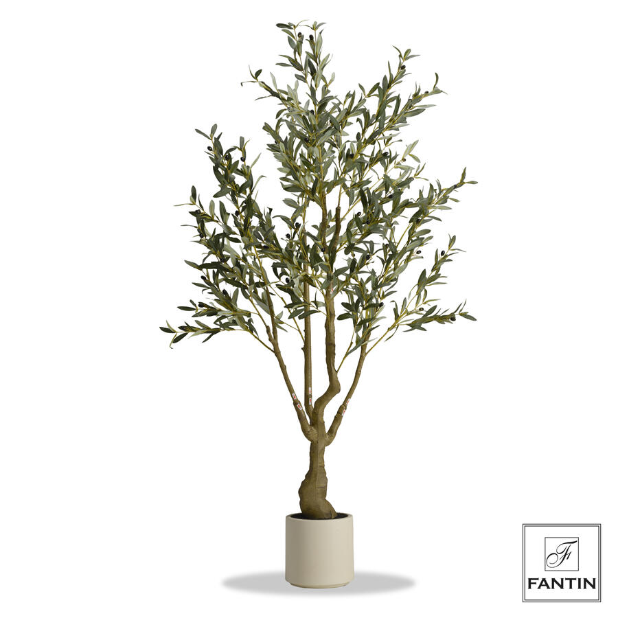 Fantin Argenti – Pianta Artificiale Ulivo con Vaso Bianco H180 cm