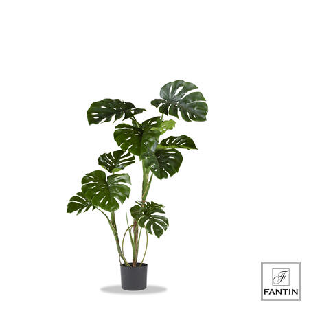 Fantin Argenti Pianta Monstera Artificiale con Vaso Nero – H 120 cm