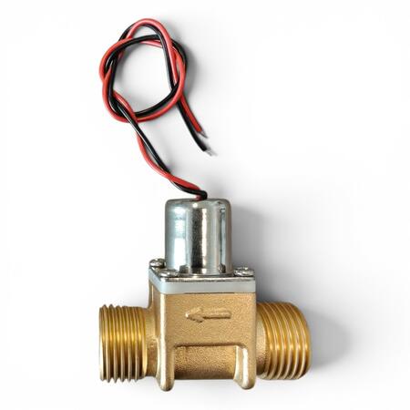 Elettrovalvola H2O ad impulsi - in ottone a 4,5Vcc / attacchi da 1/2''