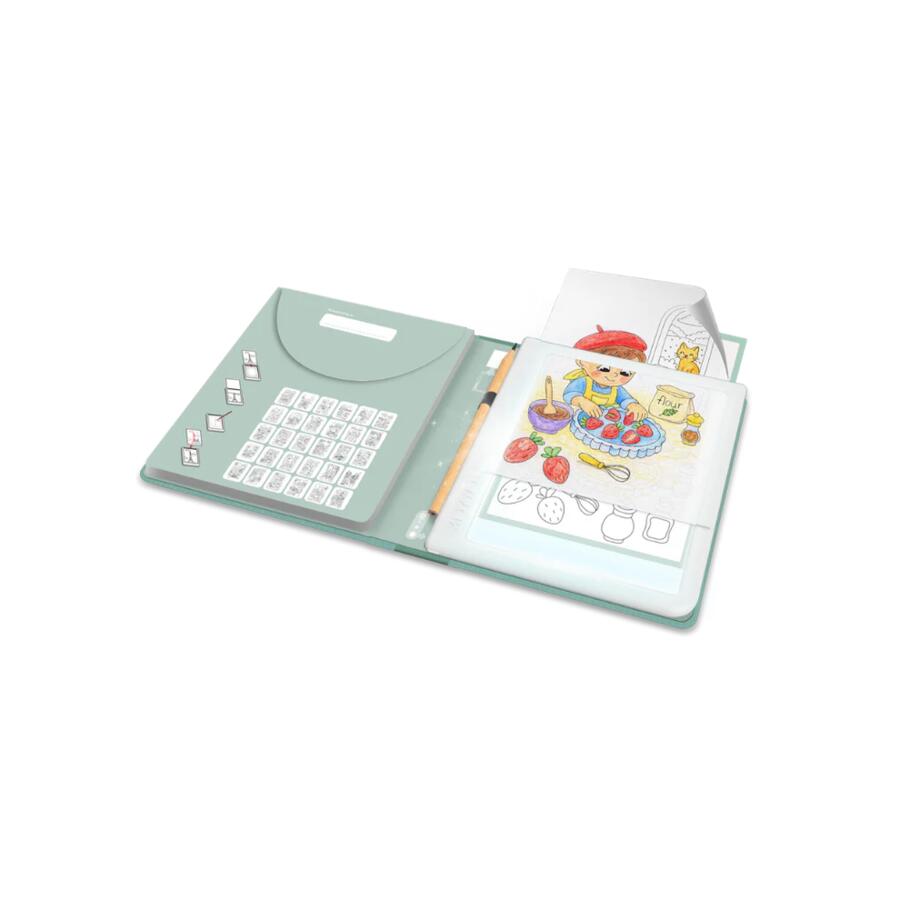 KIDYDRAW‑PAD Food Around the World – Tavoletta luminosa con 30 modelli