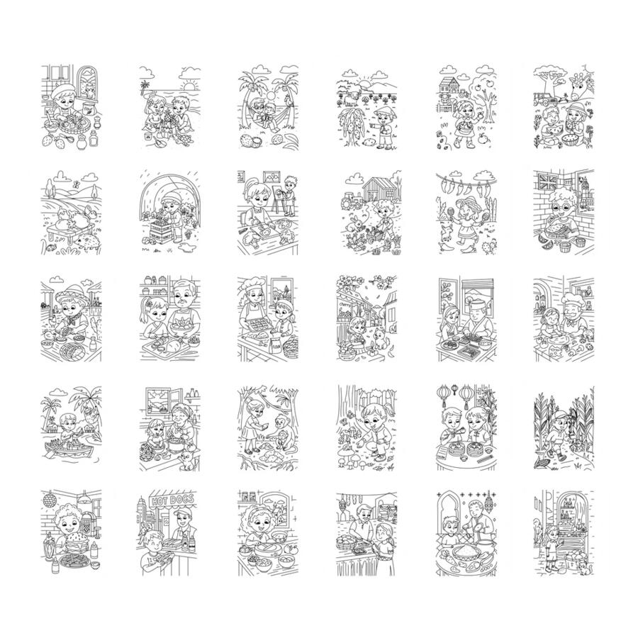 KIDYDRAW‑PAD Food Around the World – Tavoletta luminosa con 30 modelli