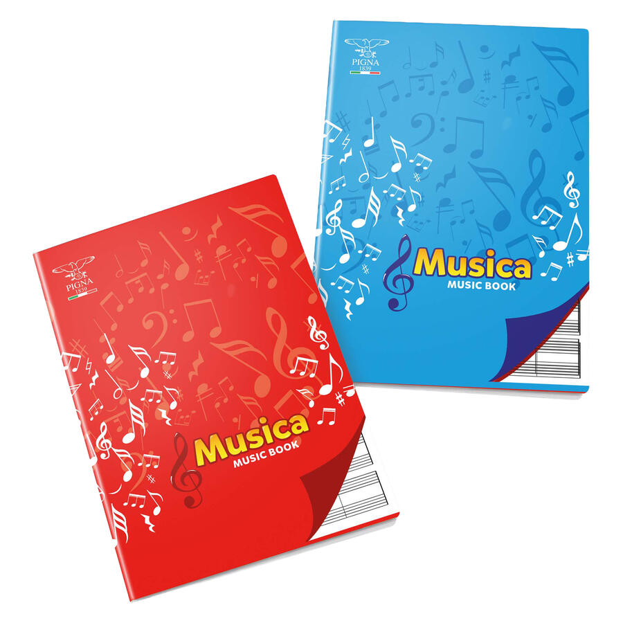 Maxi Quaderno Musica A4 da 12 Pentagrammi PIGNA - conf. 10 pz