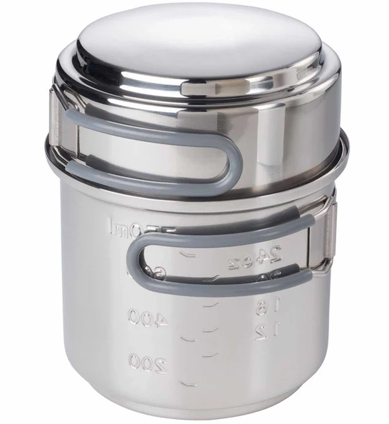 ESBIT Cookset con fornello ad alcool  985 ml + 470 ml in acciaio inox 