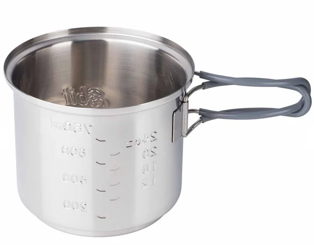 ESBIT Cookset con fornello ad alcool  985 ml + 470 ml in acciaio inox 