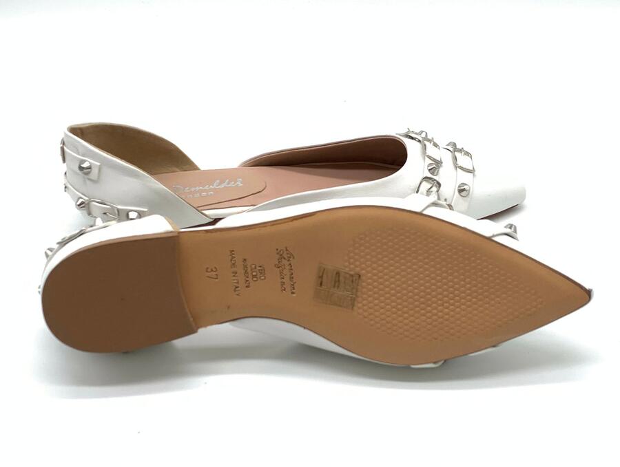 Wil Demulder London ballerina  con borchie bianca